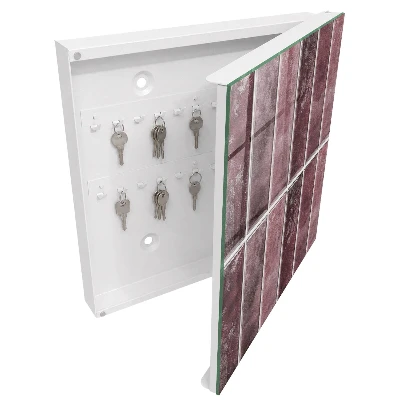 Burgundy tiles Wall mounted key box