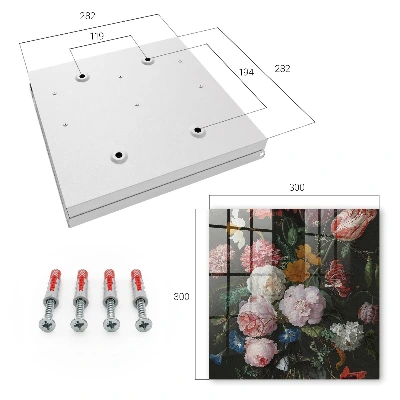 Bouquet of flowers Wall mounted key box