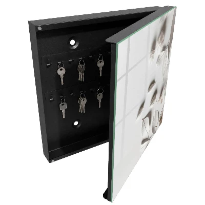 White leaves Wall mounted key box