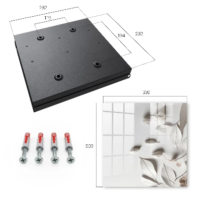 White leaves Wall mounted key box