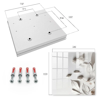 White leaves Wall mounted key box