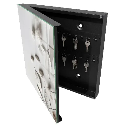White leaves Wall mounted key box