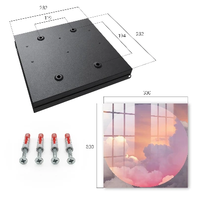 Ethereal clouds Key box for wall