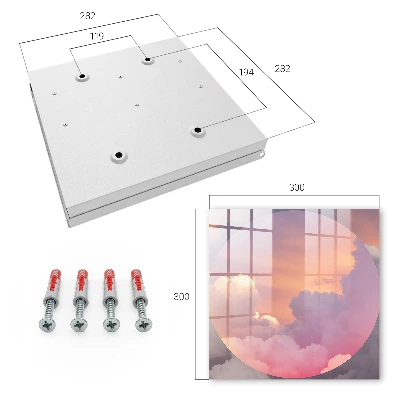 Ethereal clouds Key box for wall