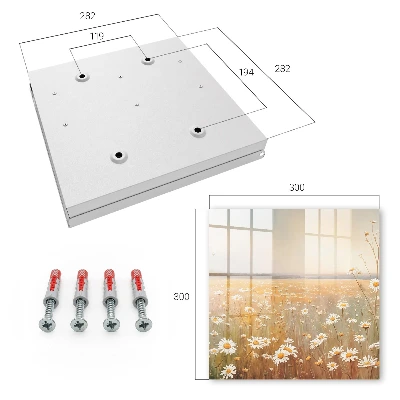Floral meadow Key box for wall