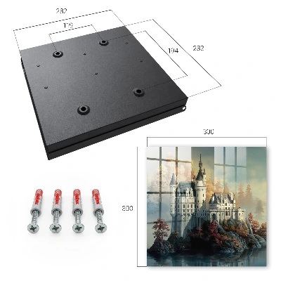 Castle in autumn Key box for wall