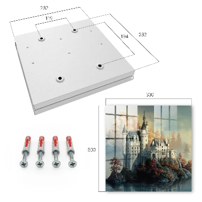 Castle in autumn Key box for wall