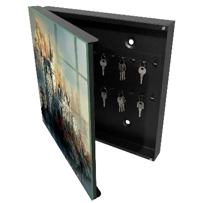 Castle in autumn Key box for wall