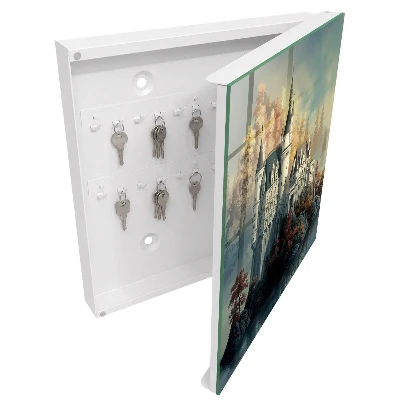 Castle in autumn Key box for wall