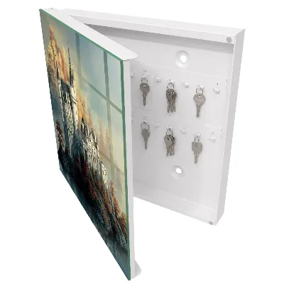 Castle in autumn Key box for wall