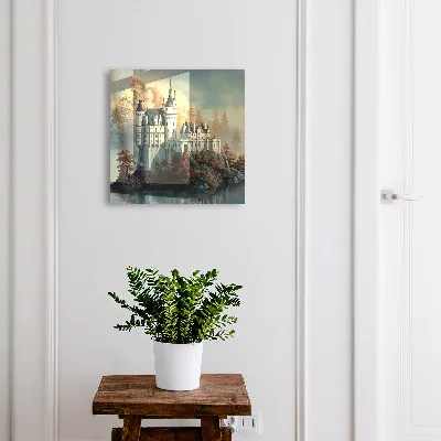 Castle in autumn Key box for wall