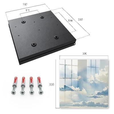 Clouds sky Key box for wall