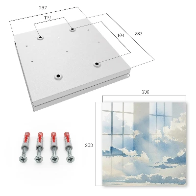 Clouds sky Key box for wall