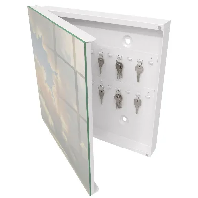 Clouds sky Key box for wall