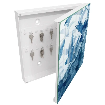 Watercolor birds Wall mounted key box