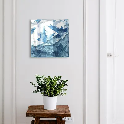 Watercolor birds Wall mounted key box