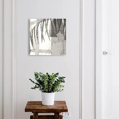 Grey leaves Key box for wall
