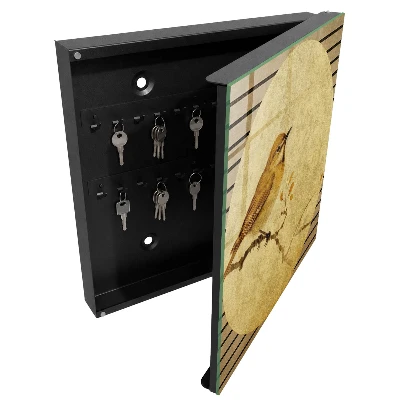 Cream bird Wall mounted key box