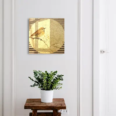 Cream bird Wall mounted key box