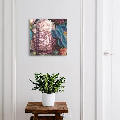 Colorful flowers Key box for wall