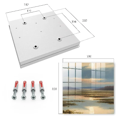 Landscape of tranquility Wall mounted key box