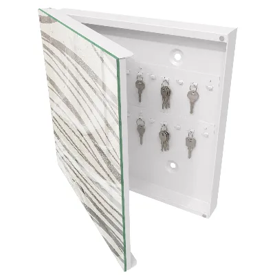 Waves of grey Key box for wall