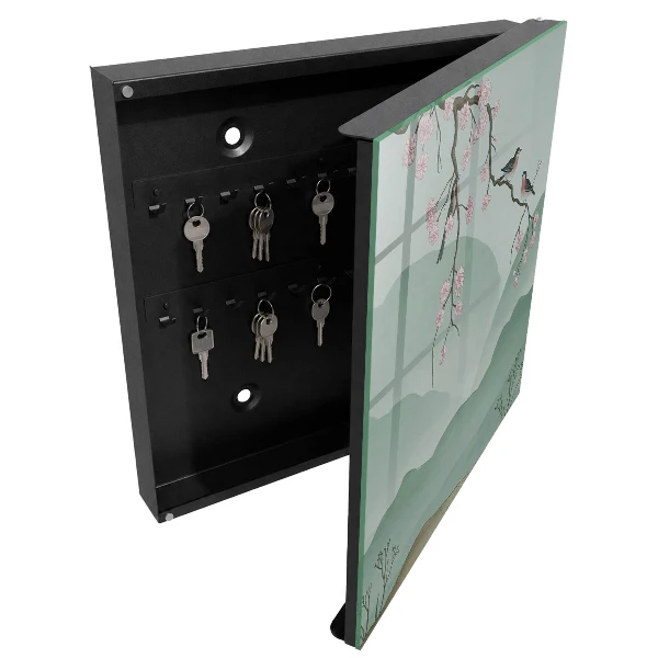 Birds and flowers Wall mounted key box