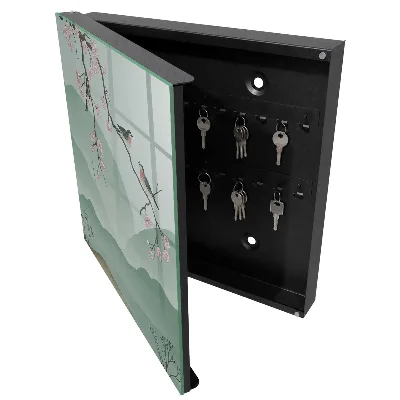 Birds and flowers Wall mounted key box