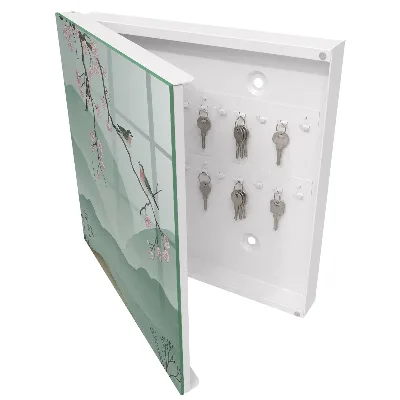 Birds and flowers Wall mounted key box