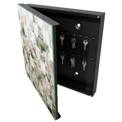 Geometric lilies Key cabinet