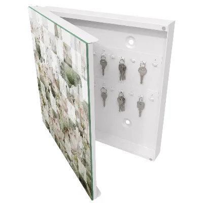 Geometric lilies Key cabinet