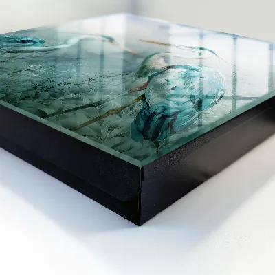 Watercolor herons Key box for wall
