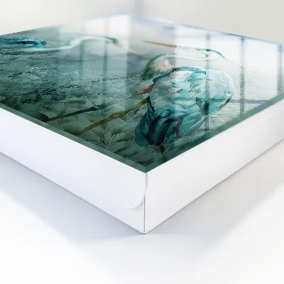 Watercolor herons Key box for wall