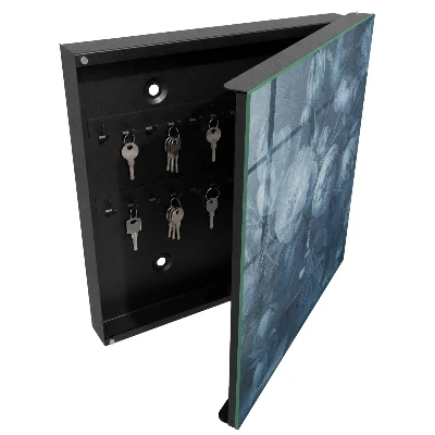 Flowers in a vase Key box for wall
