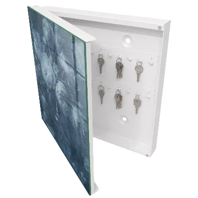 Flowers in a vase Key box for wall