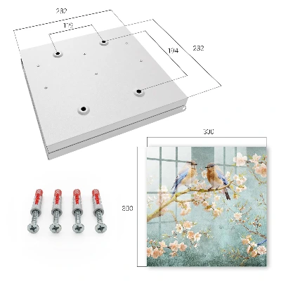 Spring scene Wall mounted key box