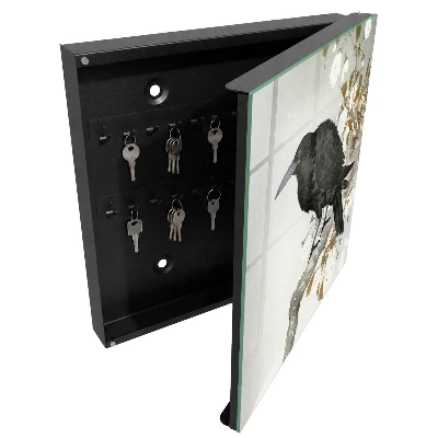 Wall mounted key box in black raven