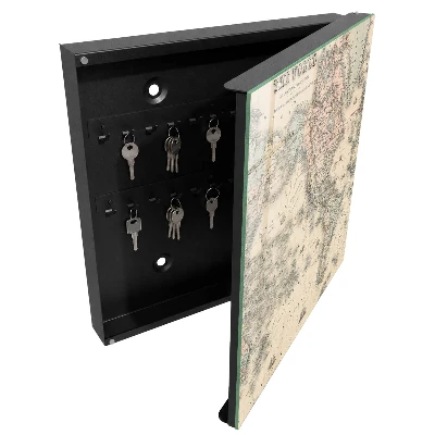 World map Wall mounted key box