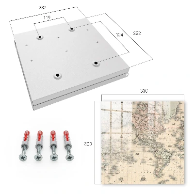 World map Wall mounted key box
