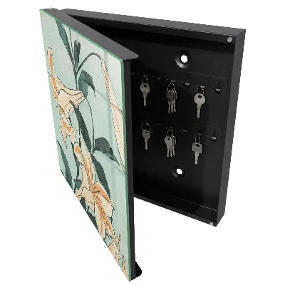 Subtle lilies Key box for wall