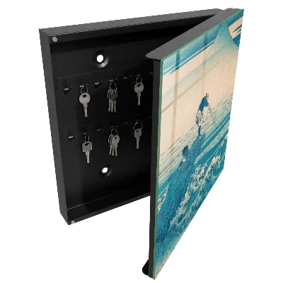 Fisherman and waves Wall mounted key box