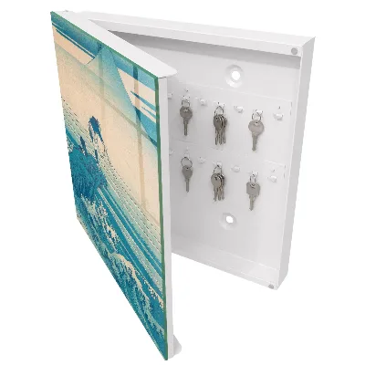 Fisherman and waves Wall mounted key box