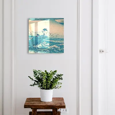 Fisherman and waves Wall mounted key box
