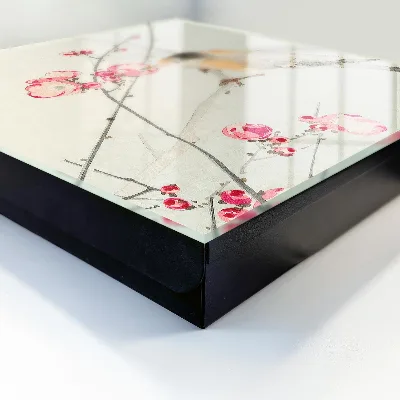 Little bird and flowers Key box for wall