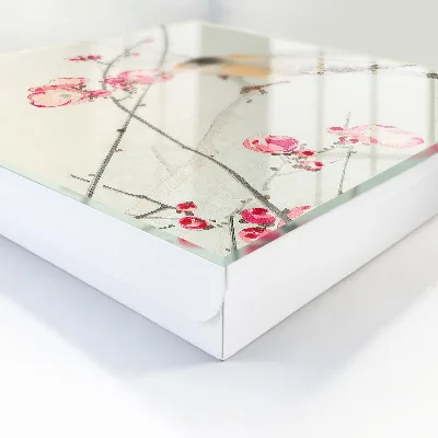Little bird and flowers Key box for wall