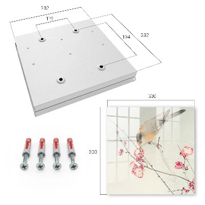Little bird and flowers Key box for wall