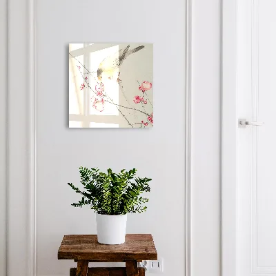 Little bird and flowers Key box for wall