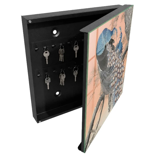 Peacock beauty Wall mounted key box