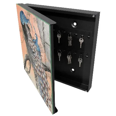 Peacock beauty Wall mounted key box
