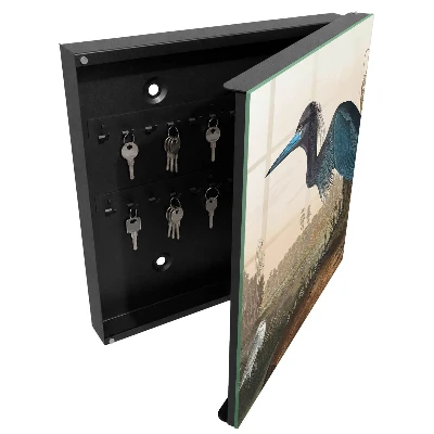 Exotic bird wall mounted key box wall mounted key box with exotic bird design
